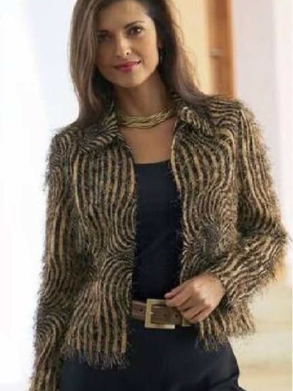 LIKE NEW! Joseph Ribkoff Vintage Lightweight Animal Print Jacket Size 4